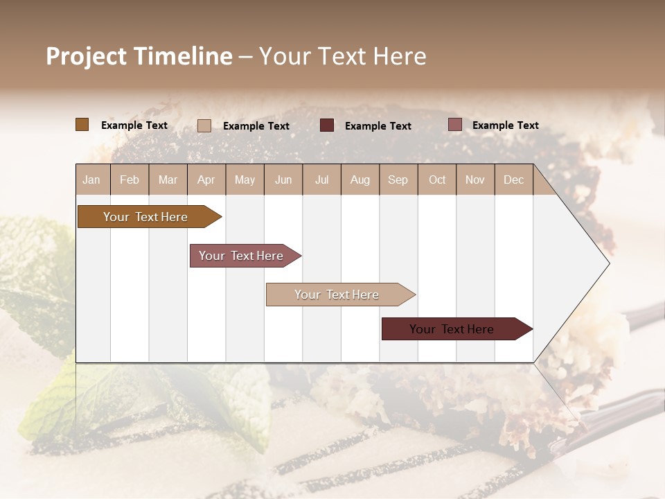 White Slice Plate PowerPoint Template