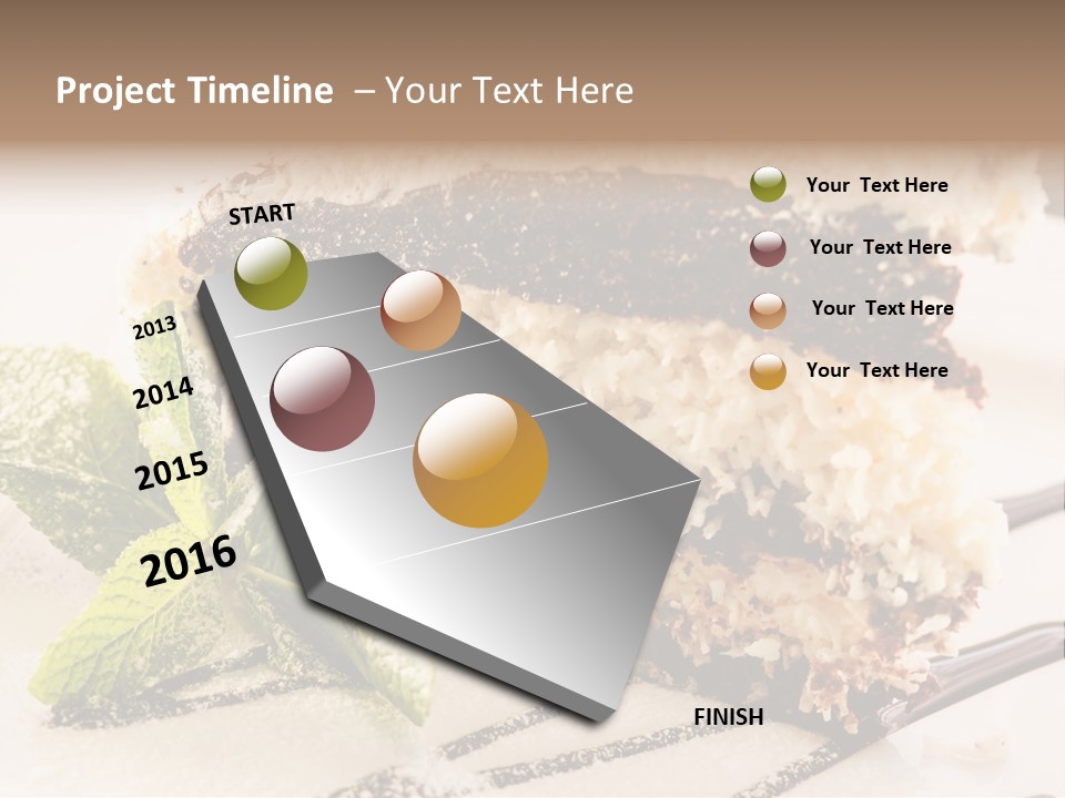 White Slice Plate PowerPoint Template