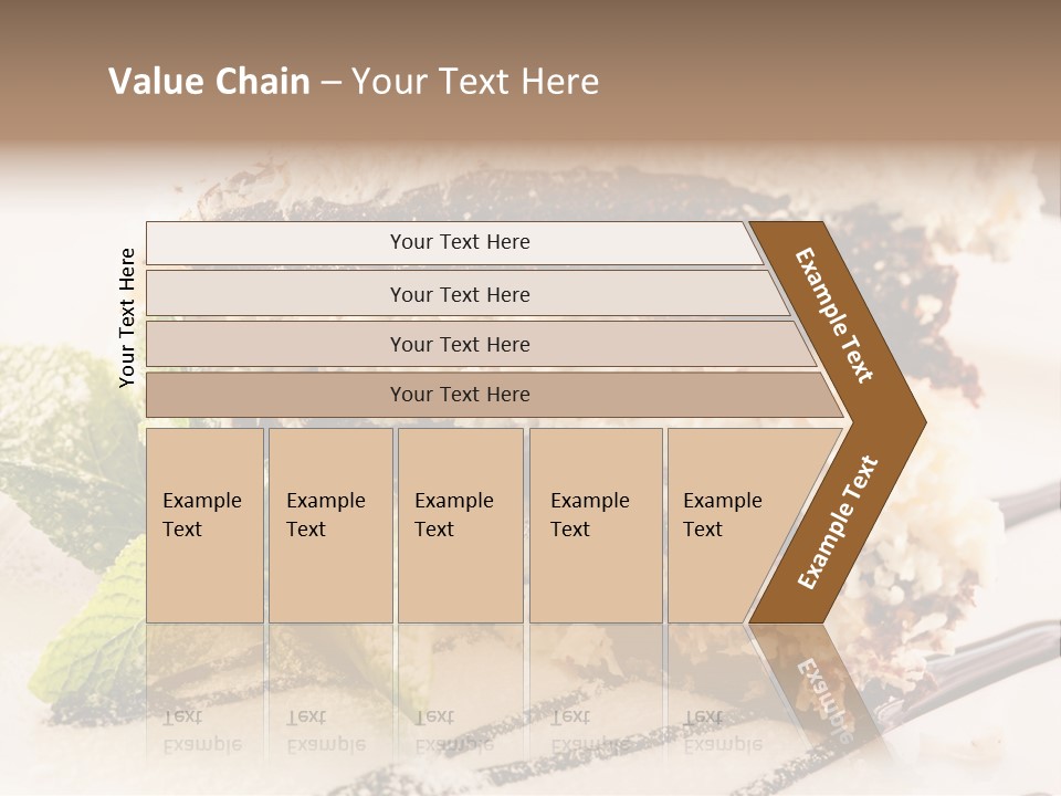 White Slice Plate PowerPoint Template