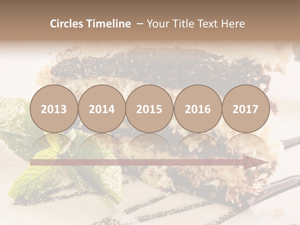 White Slice Plate PowerPoint Template