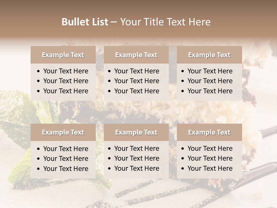 White Slice Plate PowerPoint Template