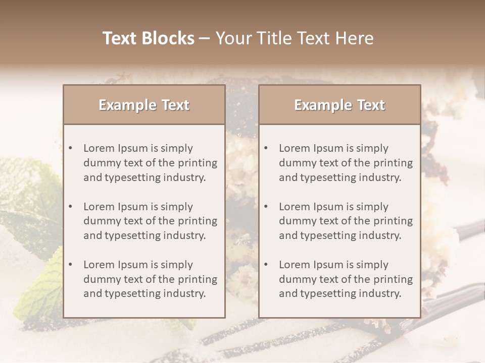 White Slice Plate PowerPoint Template