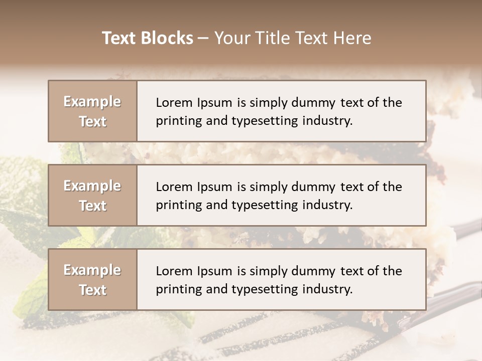 White Slice Plate PowerPoint Template