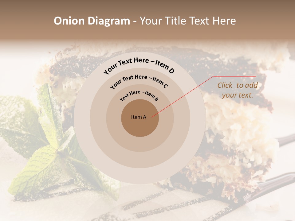 White Slice Plate PowerPoint Template