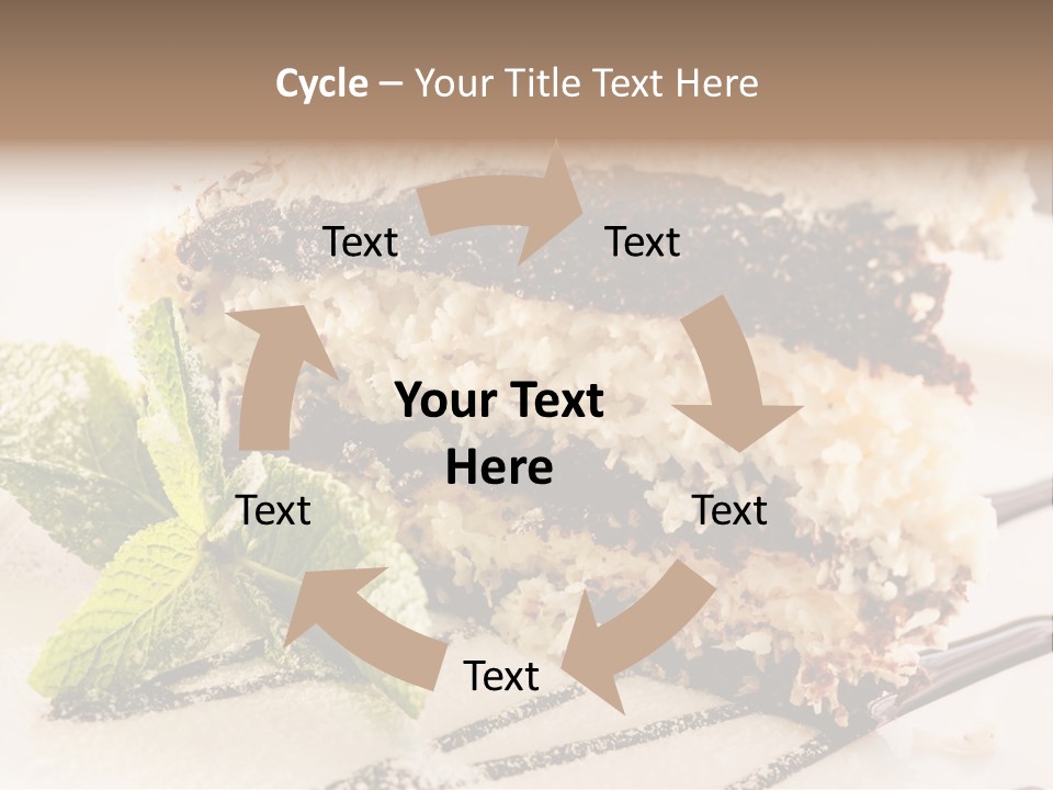 White Slice Plate PowerPoint Template