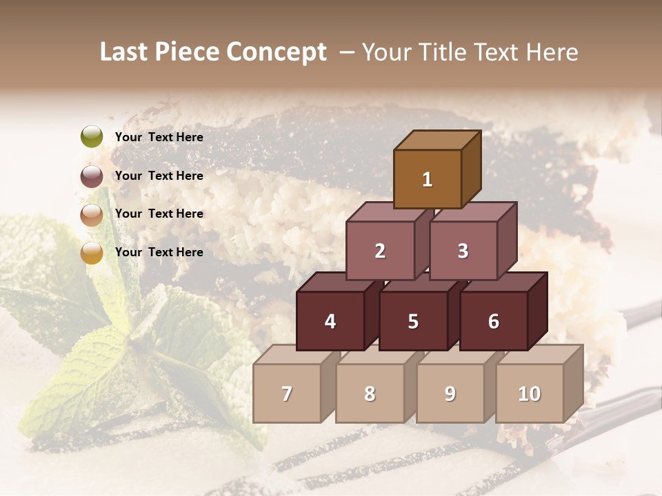 White Slice Plate PowerPoint Template