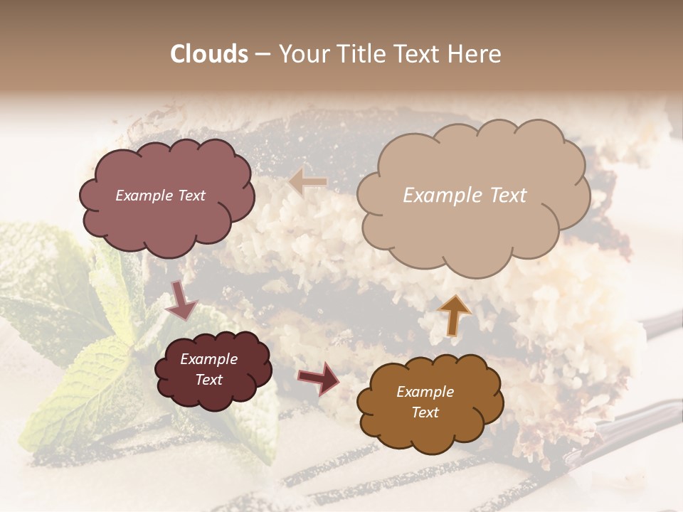 White Slice Plate PowerPoint Template