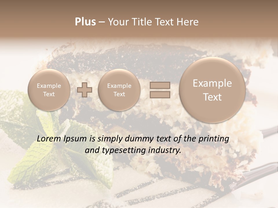 White Slice Plate PowerPoint Template