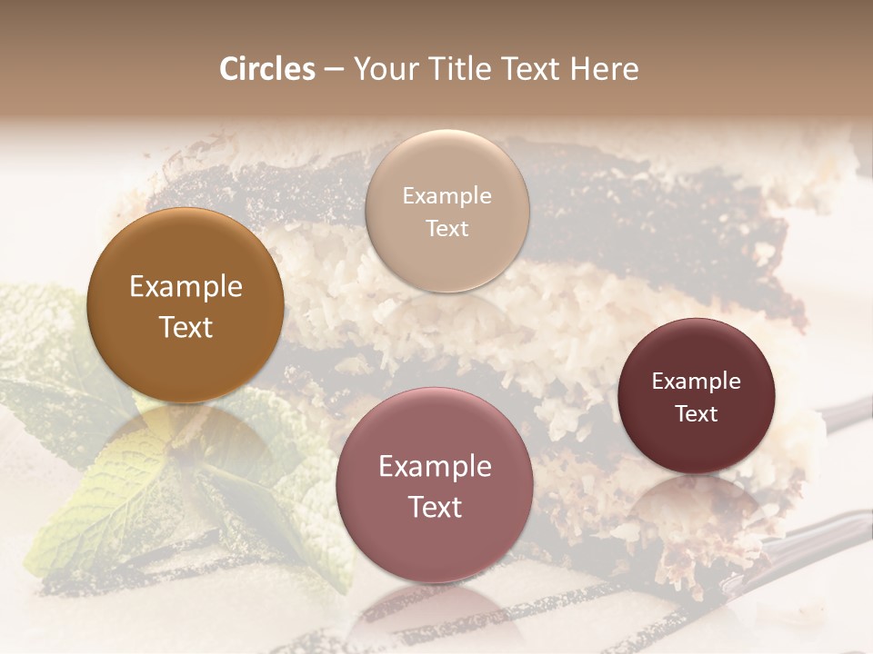 White Slice Plate PowerPoint Template