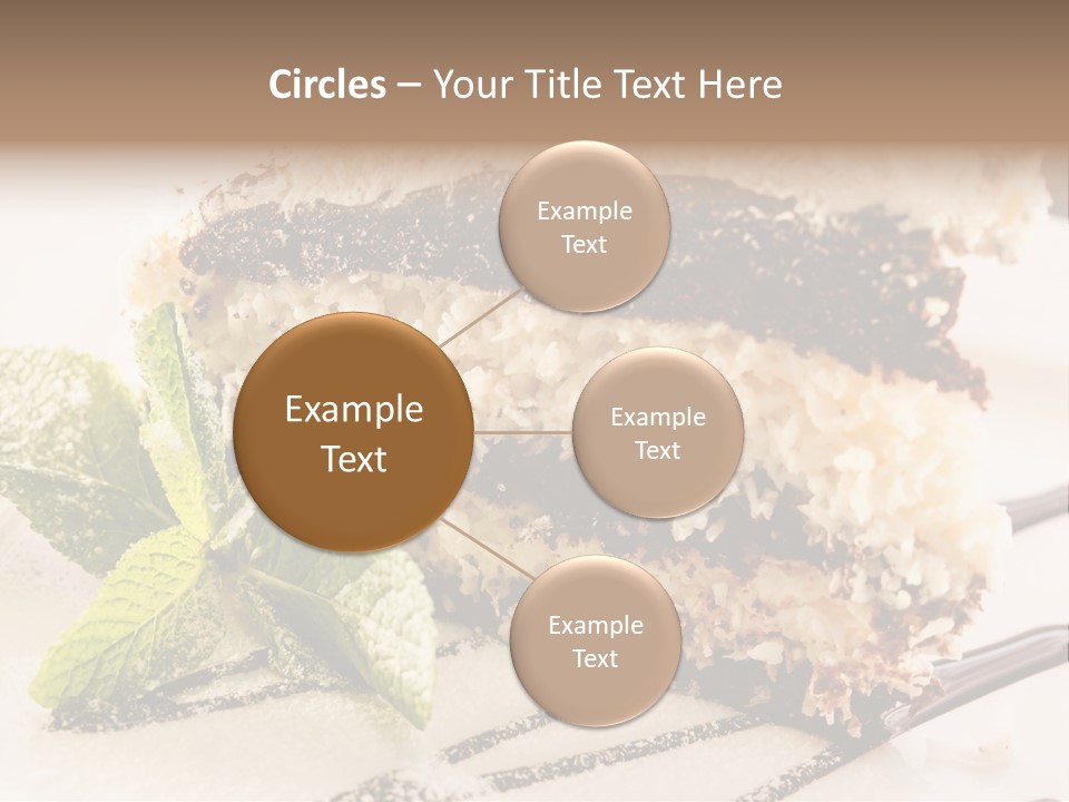 White Slice Plate PowerPoint Template