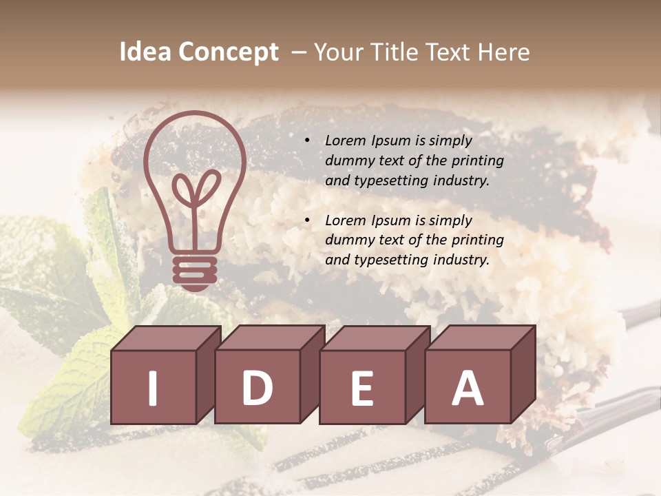 White Slice Plate PowerPoint Template