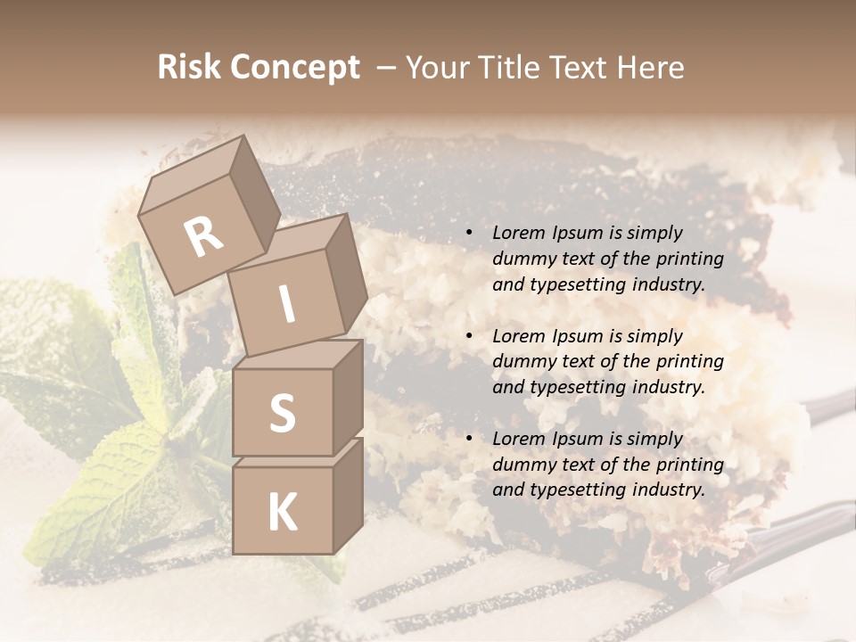 White Slice Plate PowerPoint Template