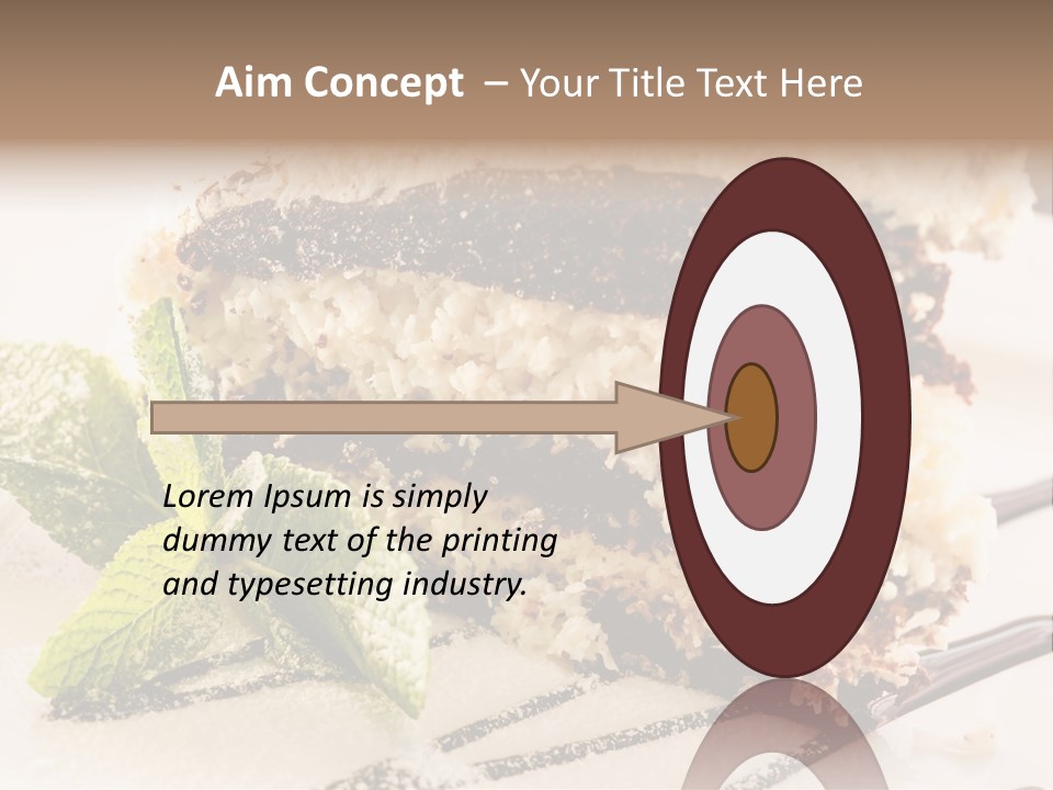 White Slice Plate PowerPoint Template