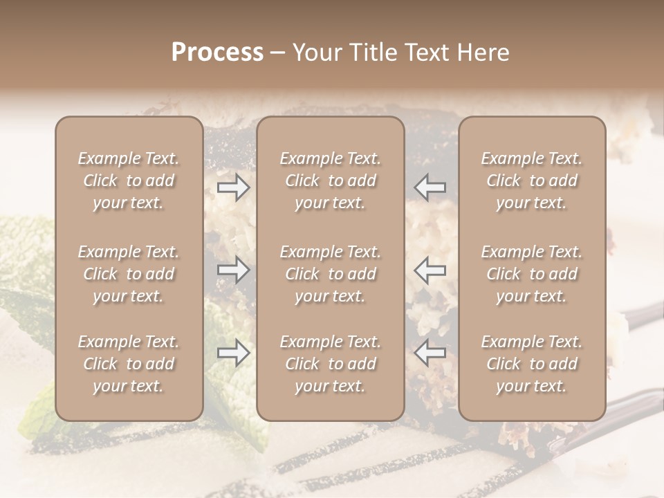 White Slice Plate PowerPoint Template