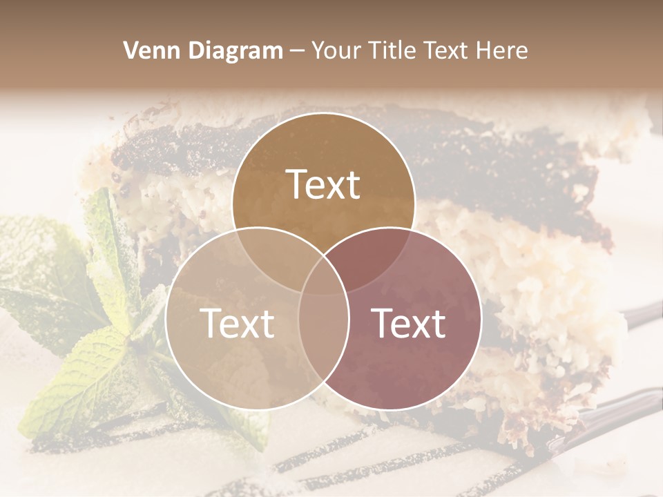 White Slice Plate PowerPoint Template