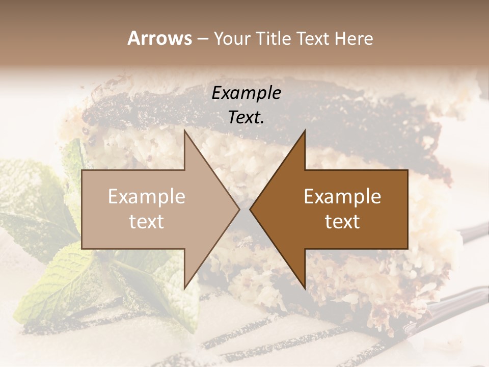 White Slice Plate PowerPoint Template