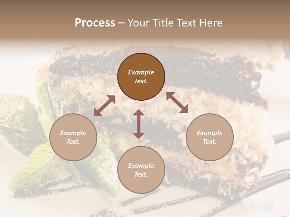 White Slice Plate PowerPoint Template
