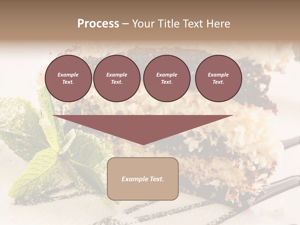 White Slice Plate PowerPoint Template
