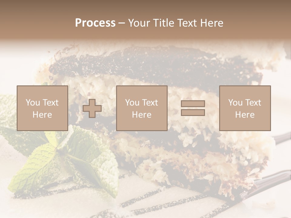 White Slice Plate PowerPoint Template