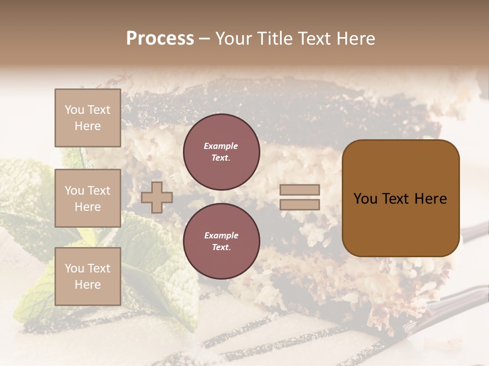 White Slice Plate PowerPoint Template