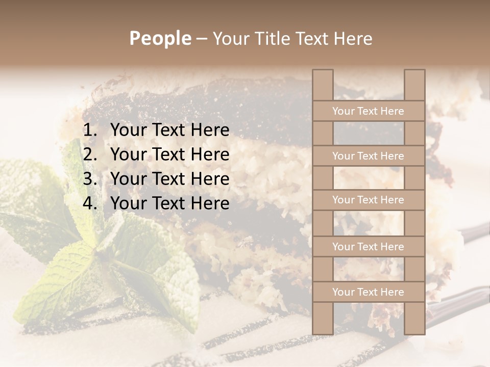White Slice Plate PowerPoint Template