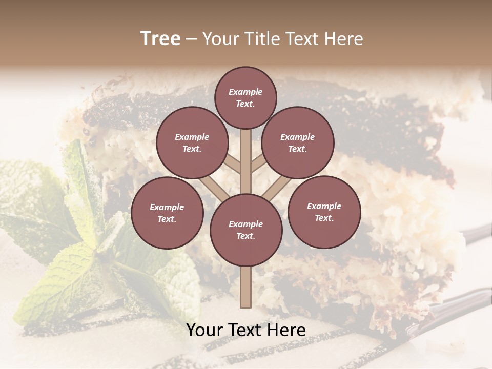 White Slice Plate PowerPoint Template