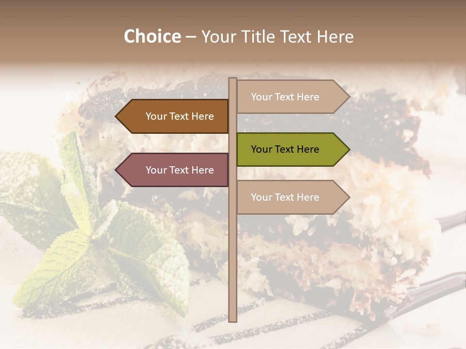 White Slice Plate PowerPoint Template
