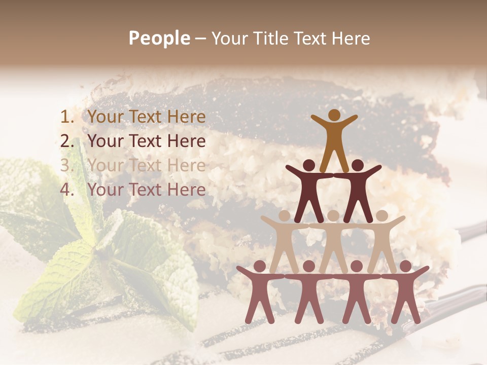 White Slice Plate PowerPoint Template