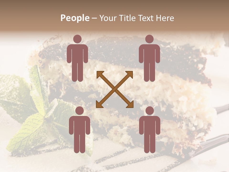 White Slice Plate PowerPoint Template