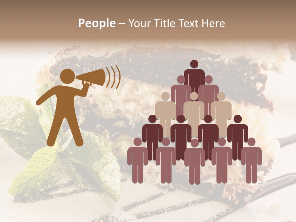 White Slice Plate PowerPoint Template