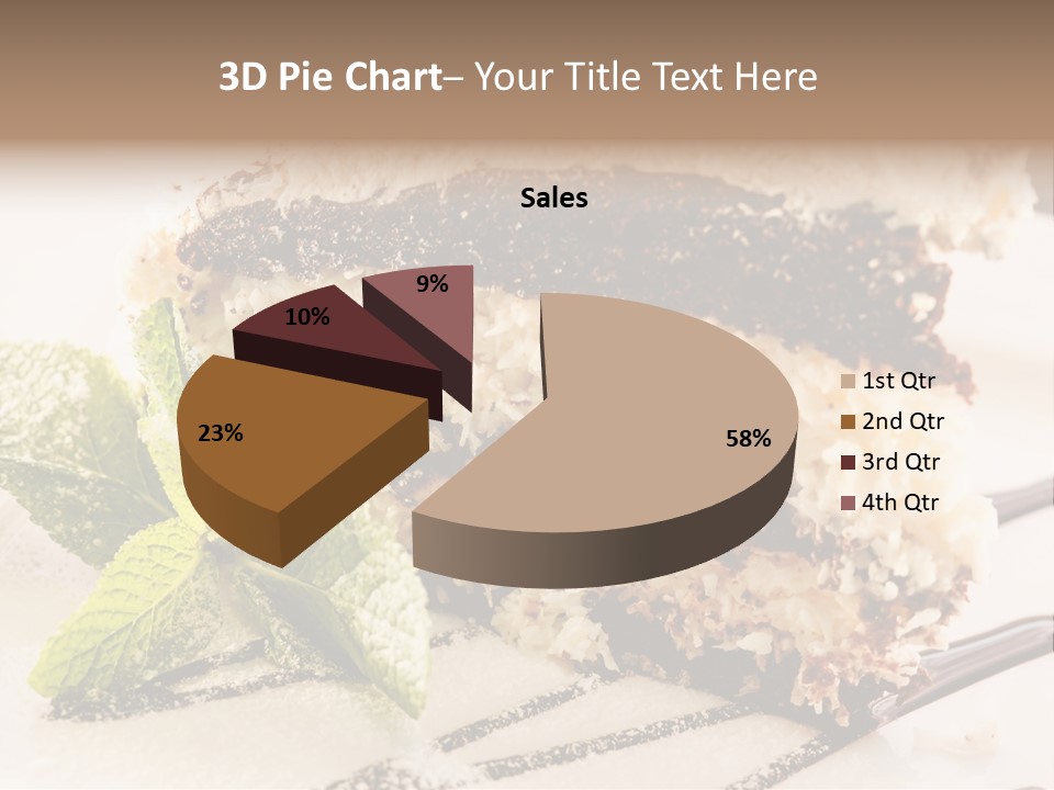 White Slice Plate PowerPoint Template