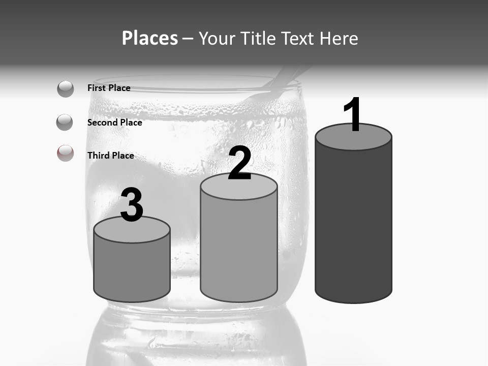 A Glass Of Water With A Spoon In It PowerPoint Template