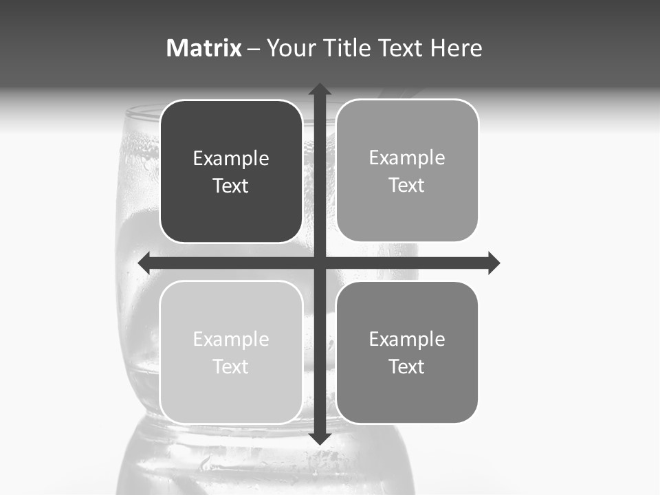 A Glass Of Water With A Spoon In It PowerPoint Template