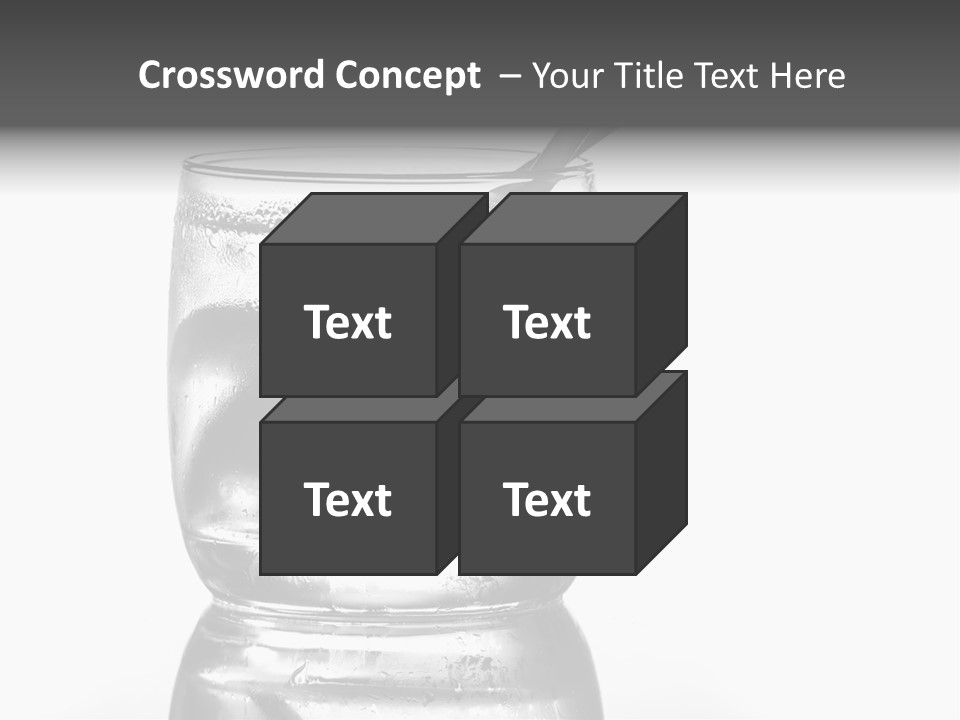 A Glass Of Water With A Spoon In It PowerPoint Template