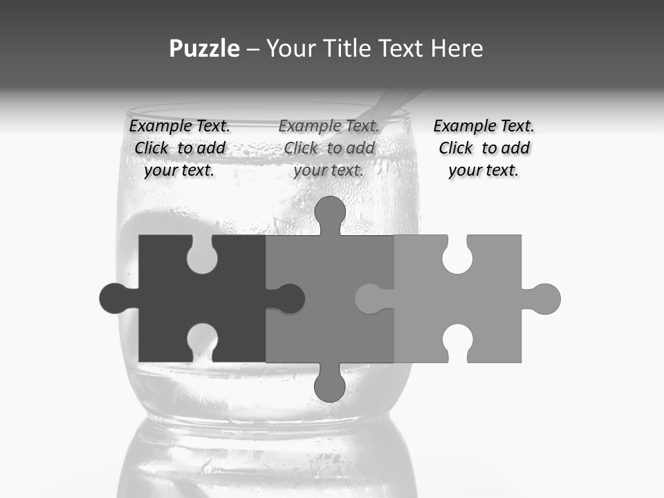 A Glass Of Water With A Spoon In It PowerPoint Template