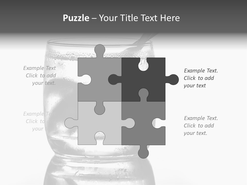 A Glass Of Water With A Spoon In It PowerPoint Template