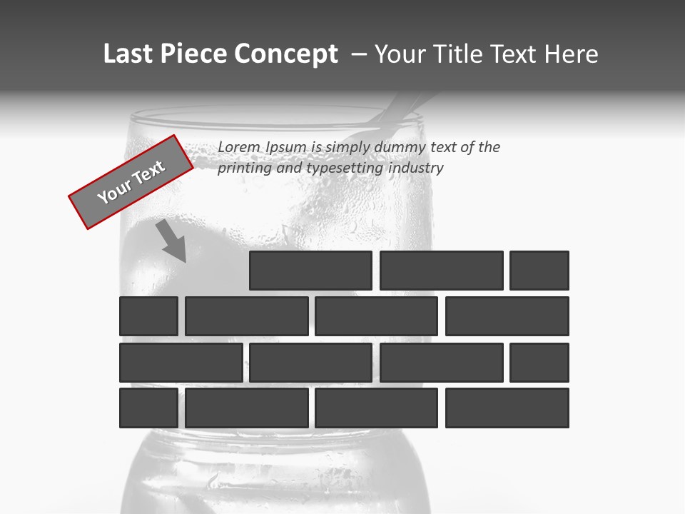 A Glass Of Water With A Spoon In It PowerPoint Template