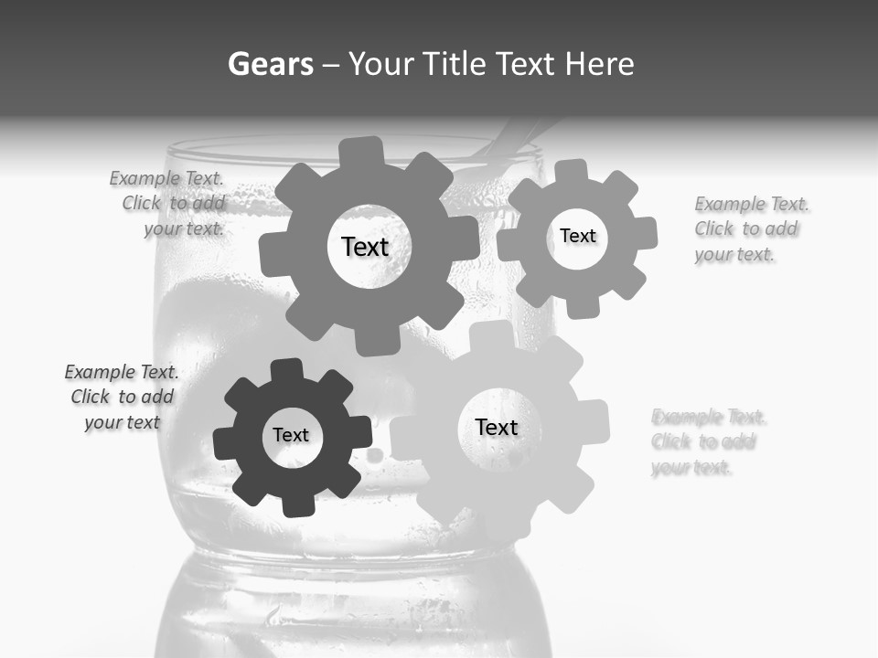 A Glass Of Water With A Spoon In It PowerPoint Template