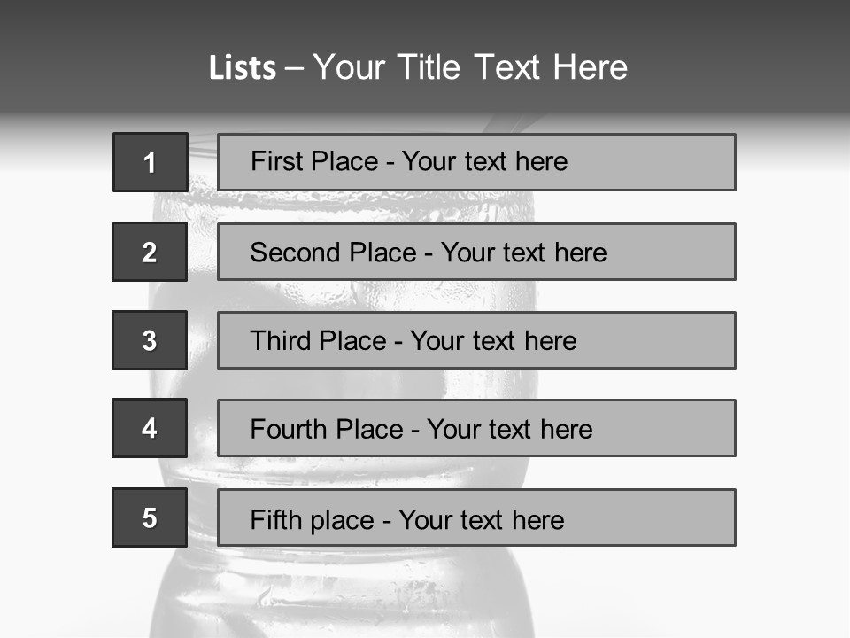 A Glass Of Water With A Spoon In It PowerPoint Template