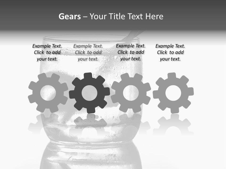 A Glass Of Water With A Spoon In It PowerPoint Template