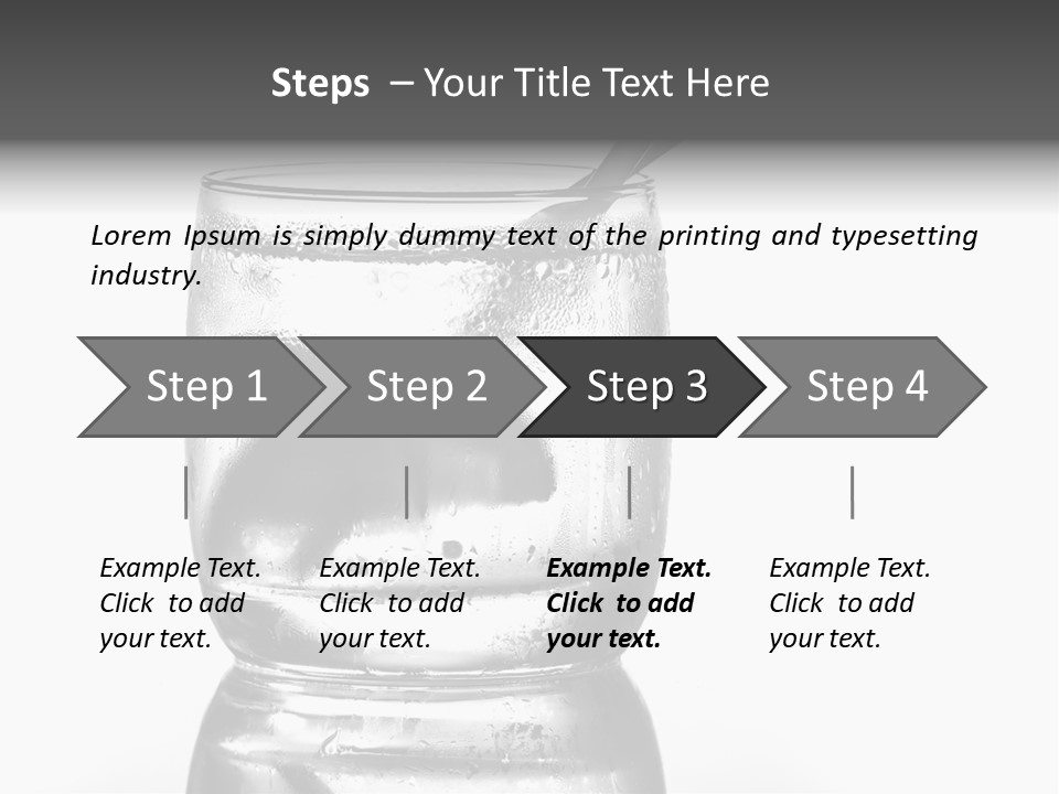 A Glass Of Water With A Spoon In It PowerPoint Template