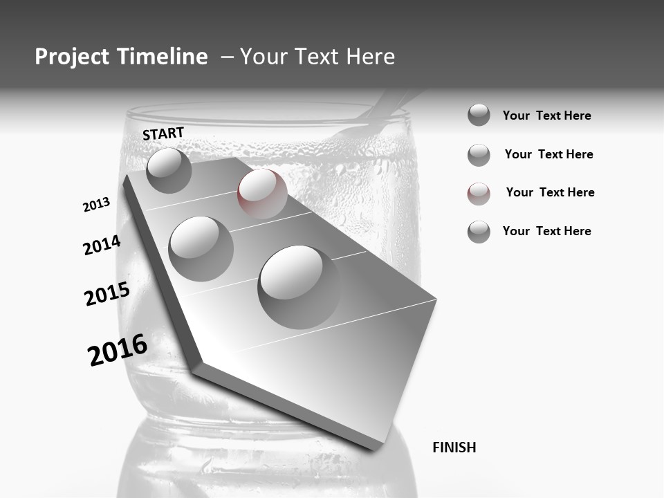 A Glass Of Water With A Spoon In It PowerPoint Template