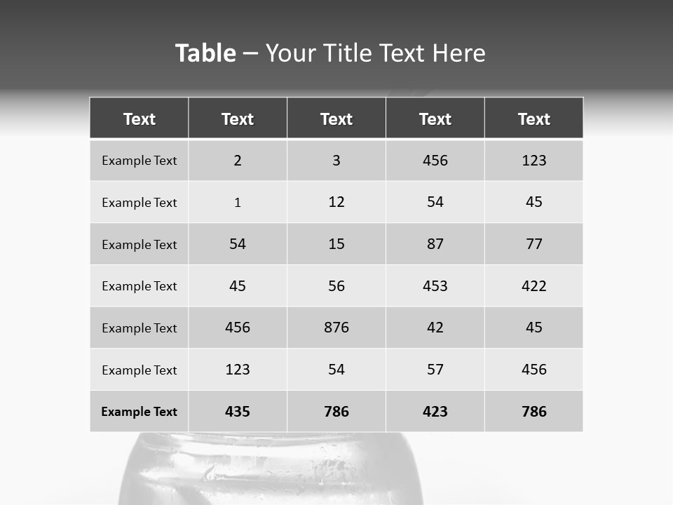 A Glass Of Water With A Spoon In It PowerPoint Template