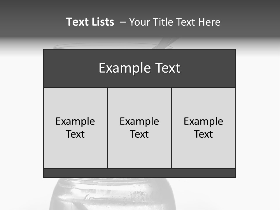 A Glass Of Water With A Spoon In It PowerPoint Template