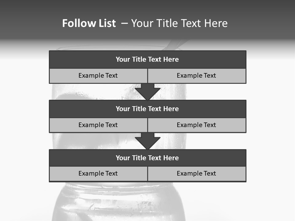 A Glass Of Water With A Spoon In It PowerPoint Template