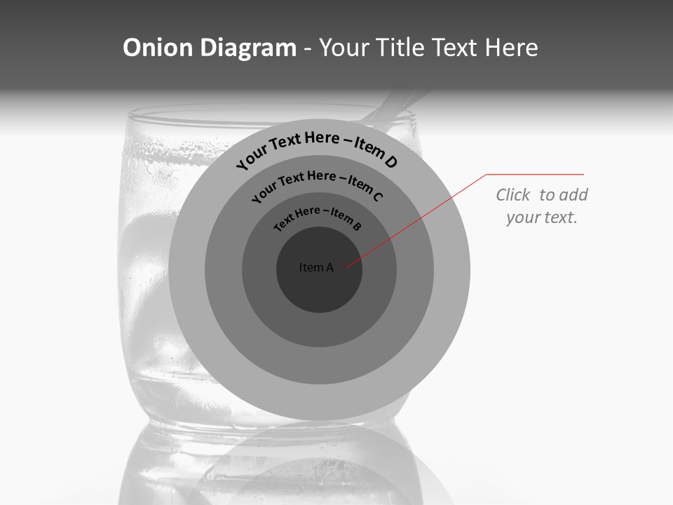 A Glass Of Water With A Spoon In It PowerPoint Template