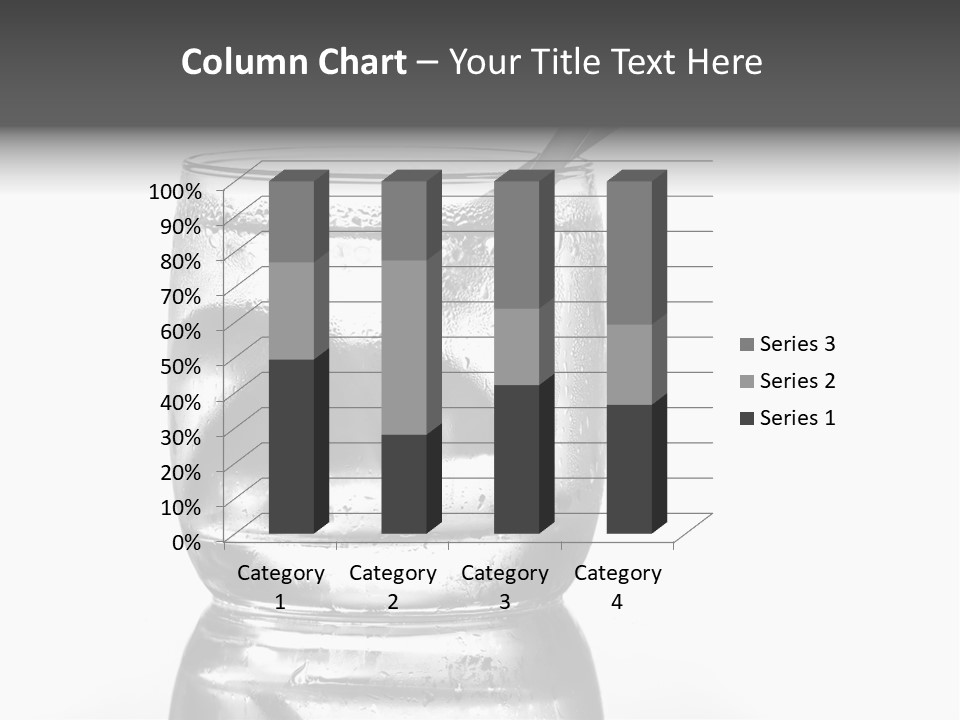 A Glass Of Water With A Spoon In It PowerPoint Template