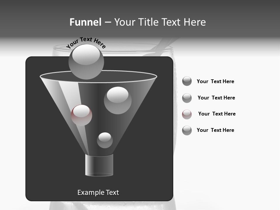 A Glass Of Water With A Spoon In It PowerPoint Template