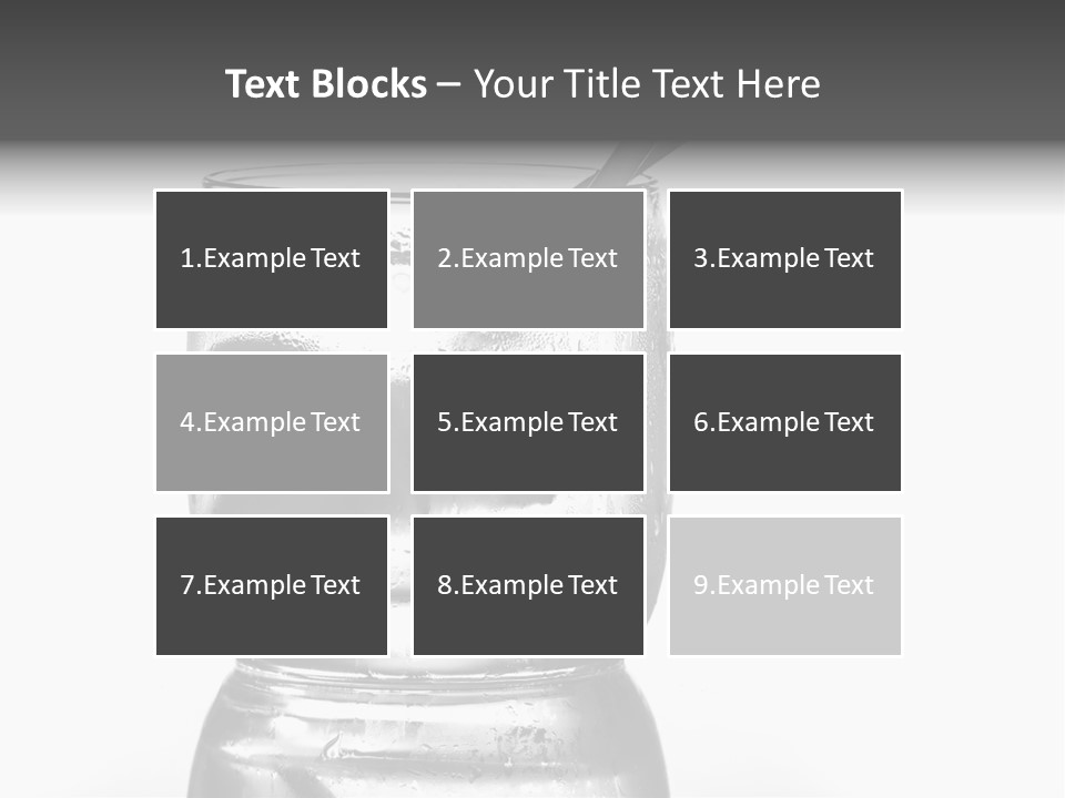 A Glass Of Water With A Spoon In It PowerPoint Template