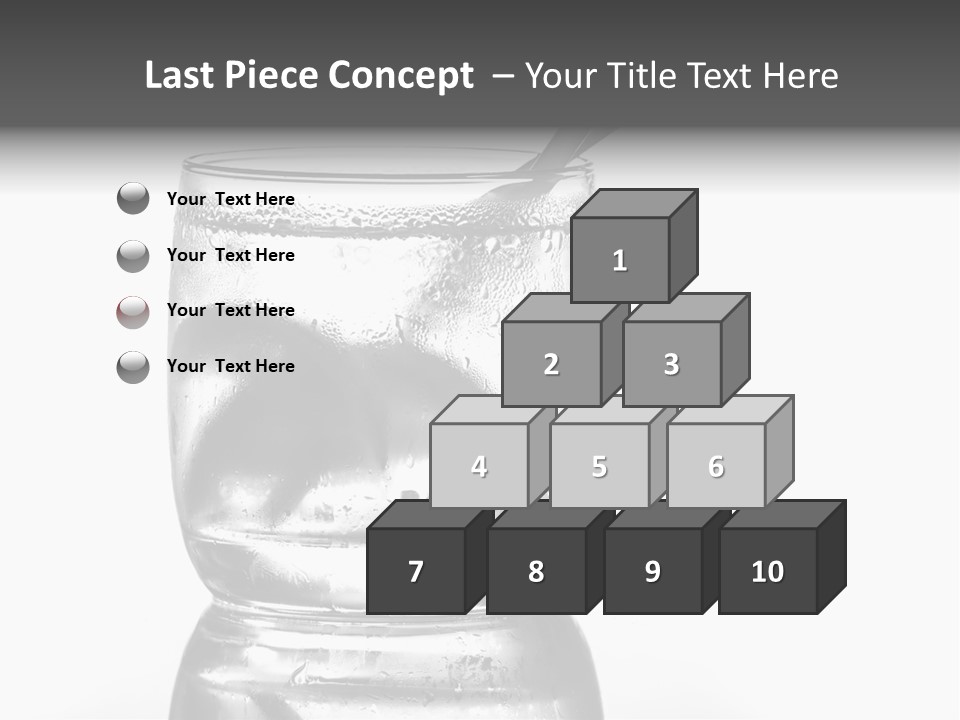 A Glass Of Water With A Spoon In It PowerPoint Template